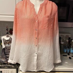 U Zac & Rachel casual button down long sleeve regular size shirt XL.   EUC